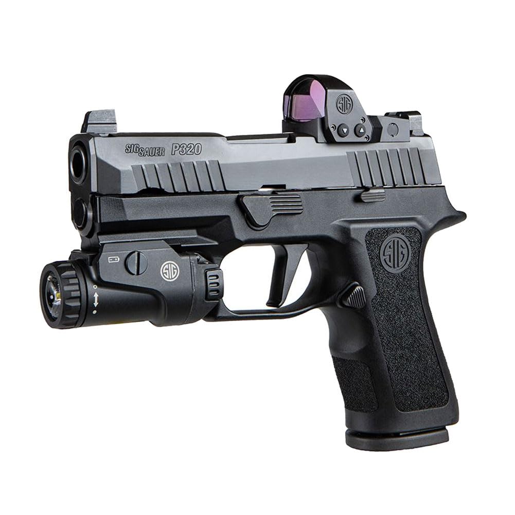 Sig Sauer Foxtrot1X 450 Lumens Compact Durable Tactical Rail-Mounted Handgun Flashlight with Ambidextrous Push-Button Side Switches, Black - Image 5